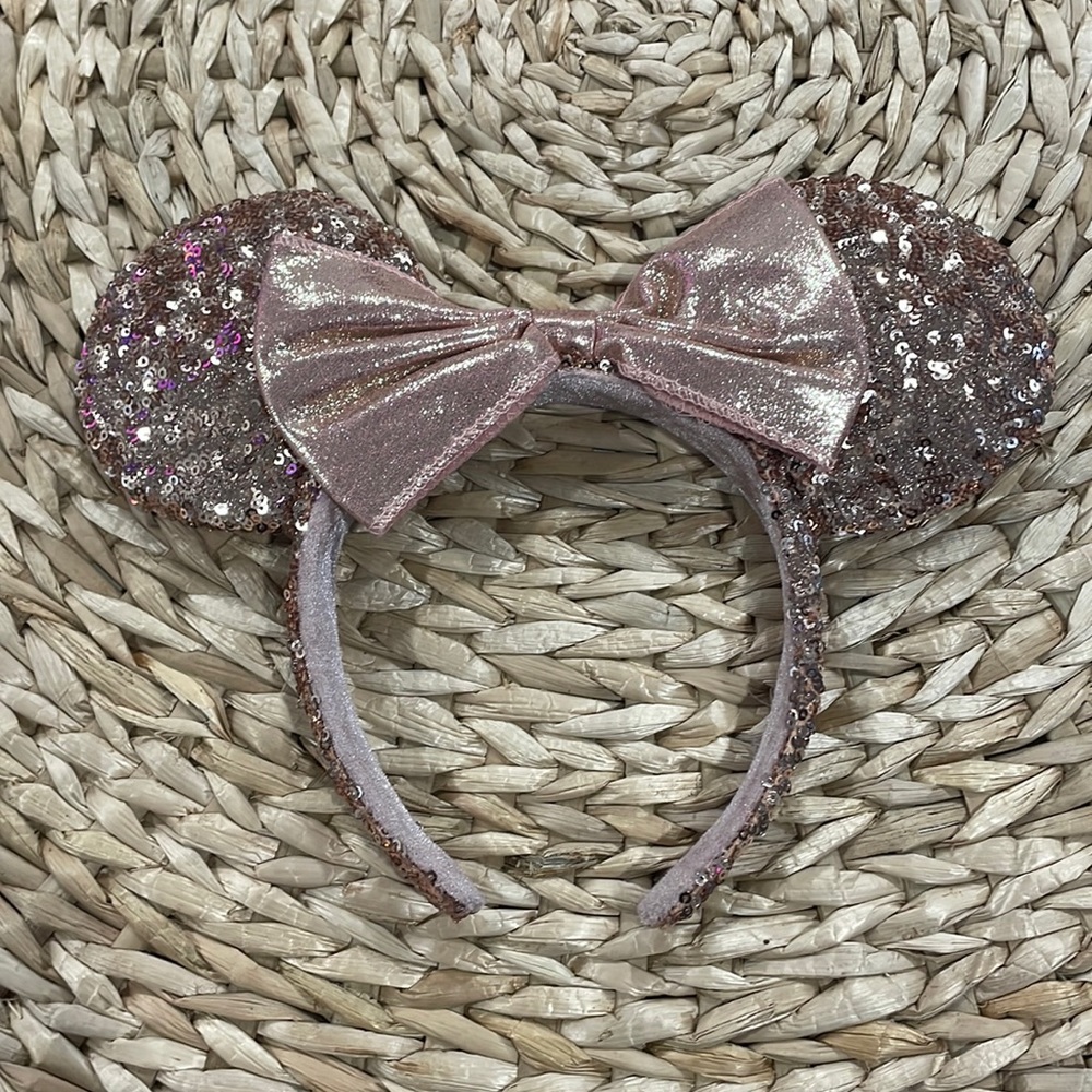 Sequin Rose gold Mickey ears